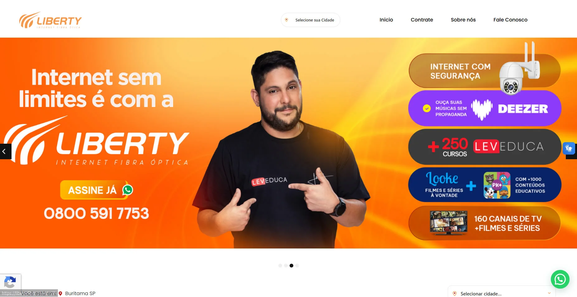 Captura de tela: Liberty Fibra