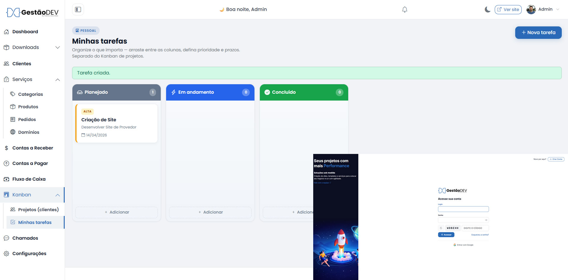 Gestão Dev — Sistema Completo para Desenvolvedores e Agências
