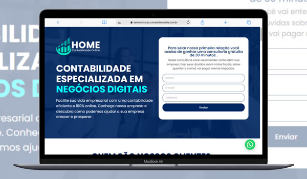 Landingpage contabilidade 100% Editável