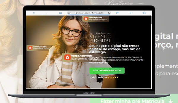 Landingpage Cursos e Mentorias Editável