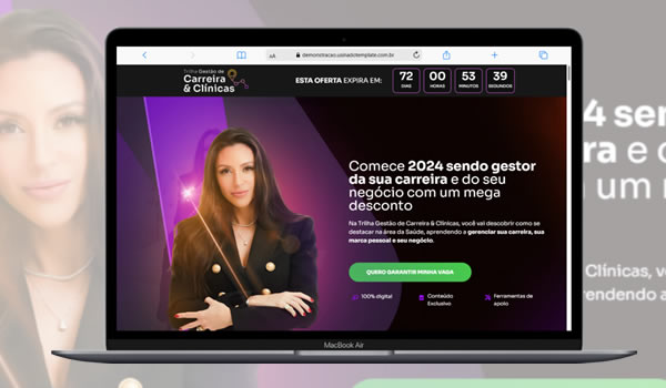Landingpage para Treinamentos e Cursos Editável
