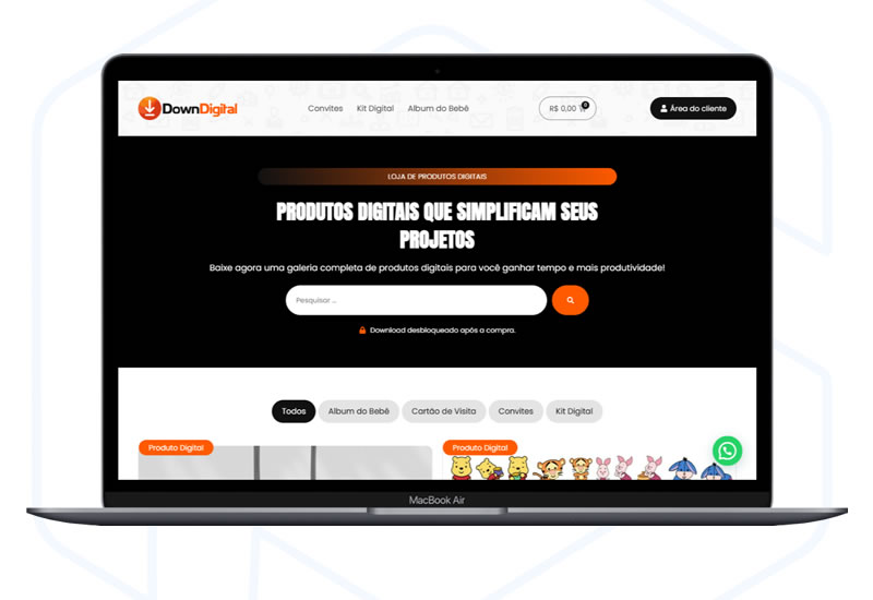 Loja de Produto Digital 100% Editável