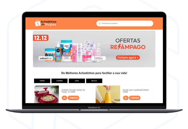 Site de Achadinhos Shopee – Mercado Pago