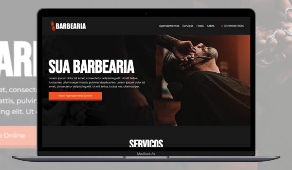 Site para Barbearia com Agendamento Editável