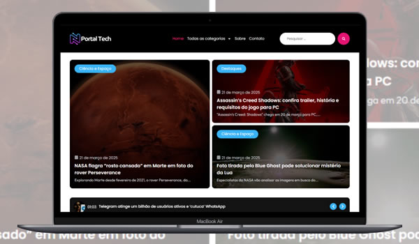 Template Blog Portal Tech 100% Editável