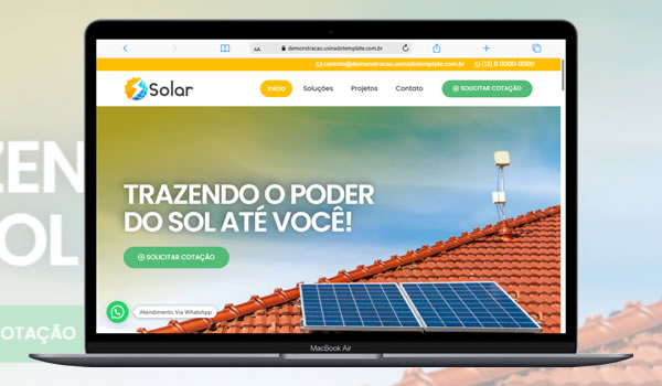 Template Site Engergia Solar Editável