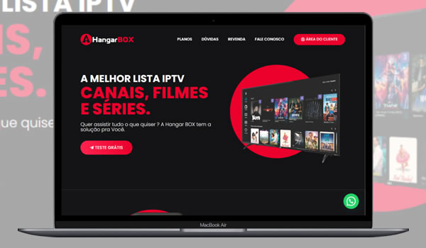 Template Site IPTV HangarBOX 100% Editável