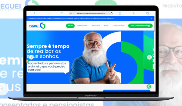 Template site para financeiras editável