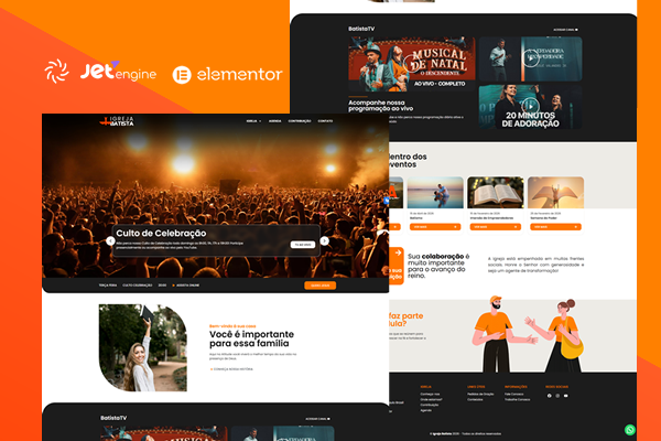 Template Site para Igreja 100% Editável Elementor