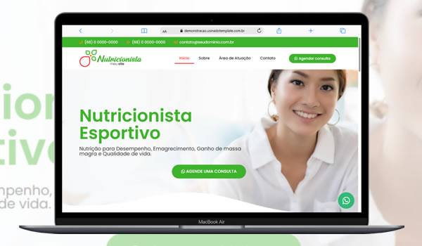 Template site para nutricionista editável