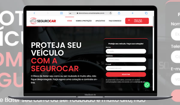 Template Site para Seguradora 100% Editável